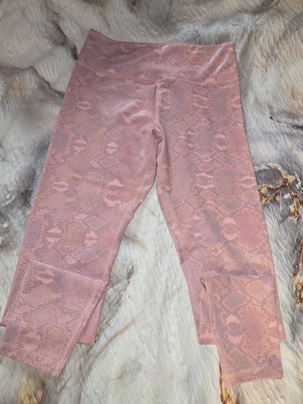 ZYIA Pink Snake-Print Leggings